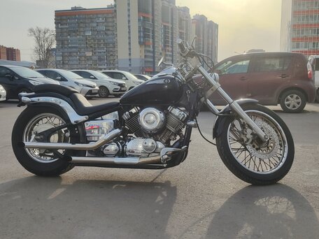 1996 Yamaha XVS400 Drag Star, чёрный, 495000 рублей, вид 1