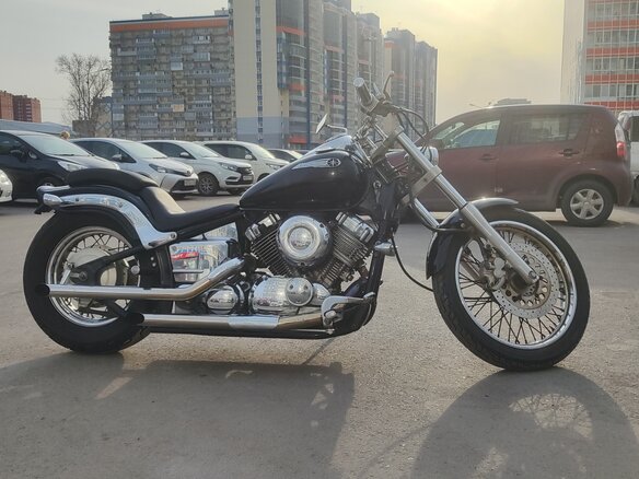 1996 Yamaha XVS400 Drag Star, чёрный, 495000 рублей