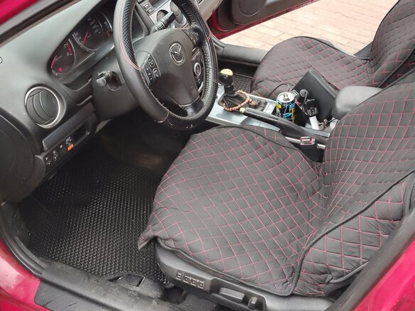 2005 Mazda 6 I (GG) Рестайлинг, красный, 300000 рублей - вид 4