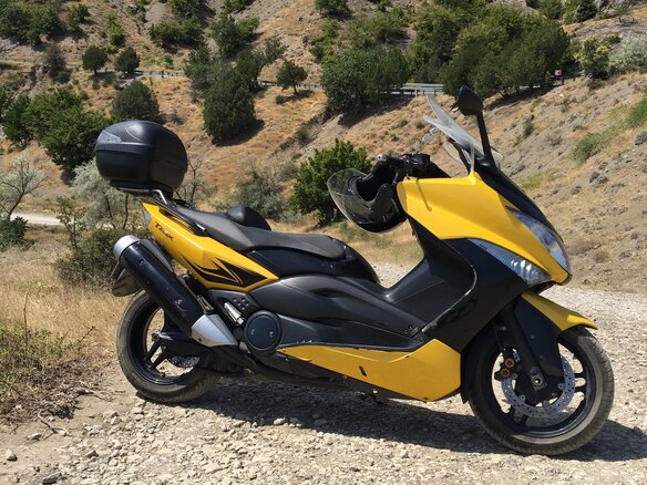 2008 Yamaha TMAX, жёлтый, 520000 рублей