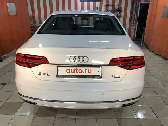 2015 Audi A8 Long III (D4) Рестайлинг, белый - вид 4
