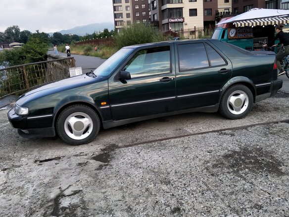 1996 Saab 9000 I Рестайлинг, зелёный - вид 3