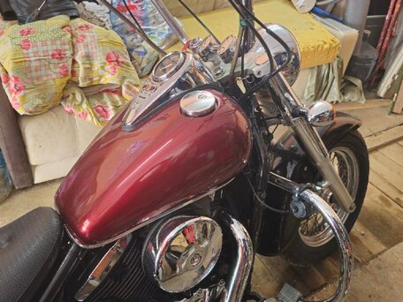 1995 Kawasaki VN800 Vulcan, пурпурный, 350000 рублей, вид 3