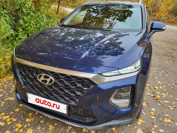 2019 Hyundai Santa Fe IV, синий, 2700000 рублей - вид 5
