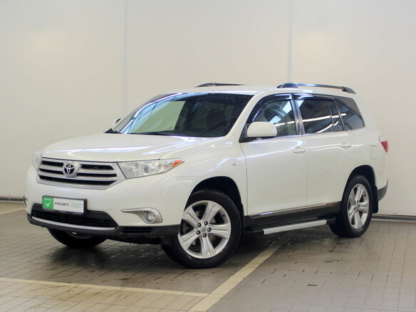 2013 Toyota Highlander II (XU40) Рестайлинг, белый