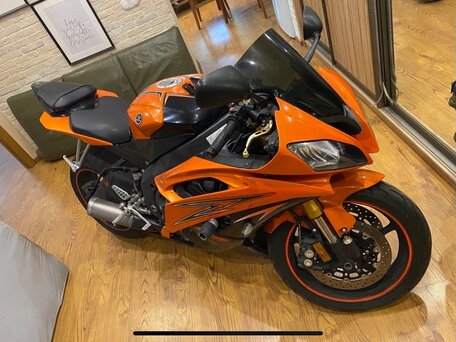 2008 Yamaha YZF-R6, оранжевый, 830000 рублей, вид 5