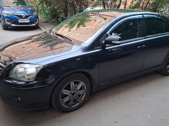 2007 Toyota Avensis II Рестайлинг, чёрный - вид 1