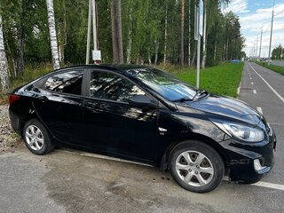2011 Hyundai Solaris I, чёрный, 650000 рублей, вид 3
