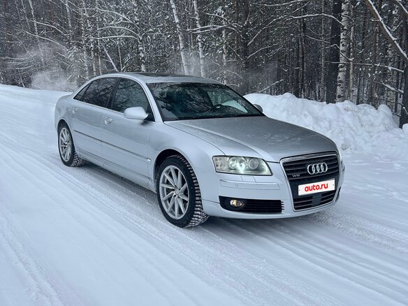 2004 Audi A8 Long II (D3), серебристый, 1250000 рублей - вид 3