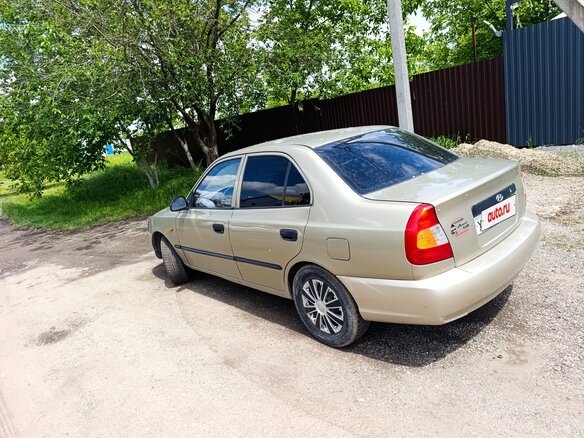 2005 Hyundai Accent ТагАЗ II, бежевый, 270000 рублей - вид 2