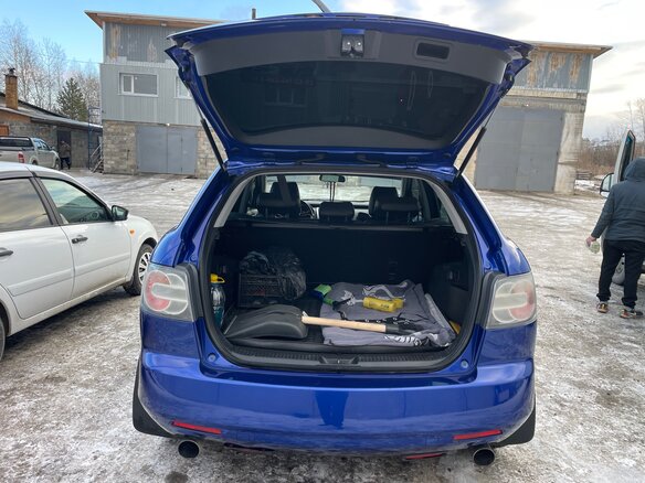 2008 Mazda CX-7 I, синий, 1050000 рублей - вид 13