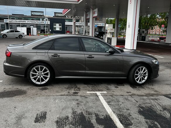 2015 Audi A6 IV (C7) Рестайлинг, серый, 1750000 рублей - вид 3
