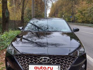 2021 Hyundai Solaris II Рестайлинг, чёрный, 1345000 рублей, вид 2