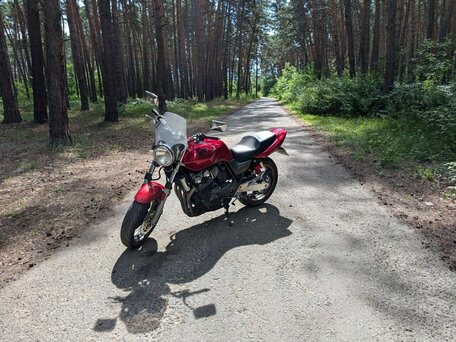 2003 Honda CB 400 Super Four, пурпурный, 360000 рублей, вид 5