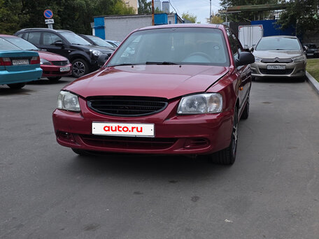 2003 Hyundai Accent ТагАЗ II, красный, 254000 рублей, вид 1
