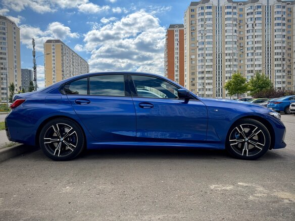 2022 BMW 3 серии 320i VII (G2x) Рестайлинг, синий - вид 3