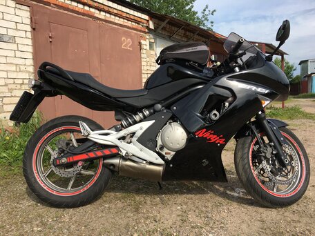 2007 Kawasaki ER-6F (Ninja 650R), чёрный, 390000 рублей, вид 1