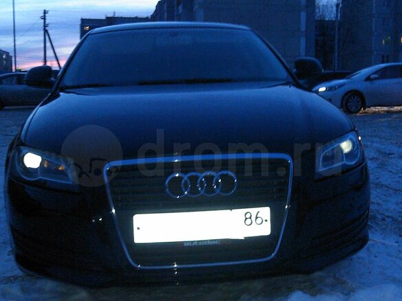 2009 Audi A3 II (8P) Рестайлинг 2, чёрный, 1100000 рублей