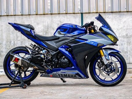2014 Yamaha YZF-R3, синий, 510000 рублей, вид 3