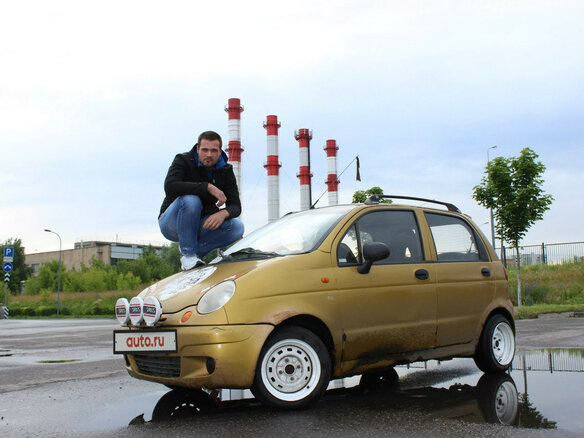 2002 Daewoo Matiz I Рестайлинг, золотистый - вид 1