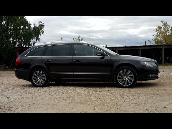 2014 Skoda Superb II Рестайлинг, коричневый - вид 4