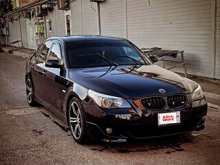 2007 BMW 5 серии 528i V (E60/E61) Рестайлинг, чёрный, 895000 рублей, вид 2