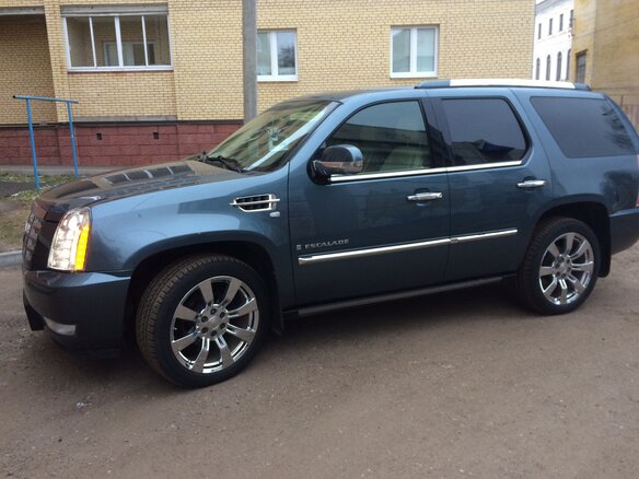 2008 Cadillac Escalade III, голубой - вид 2
