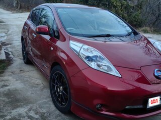 2013 Nissan Leaf (EM57) I (ZE0/AZE0), красный, 1450000 рублей, вид 1