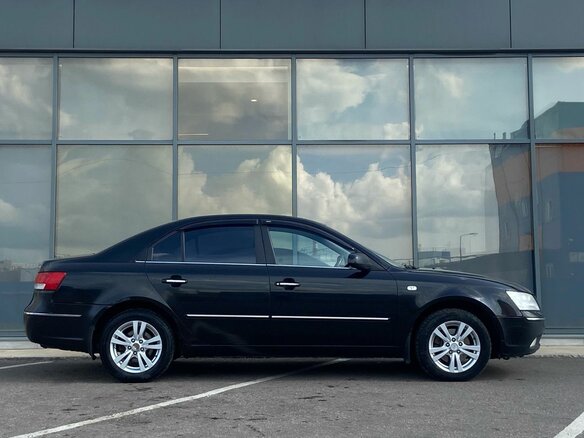 2008 Hyundai Sonata V (NF) Рестайлинг, чёрный - вид 2