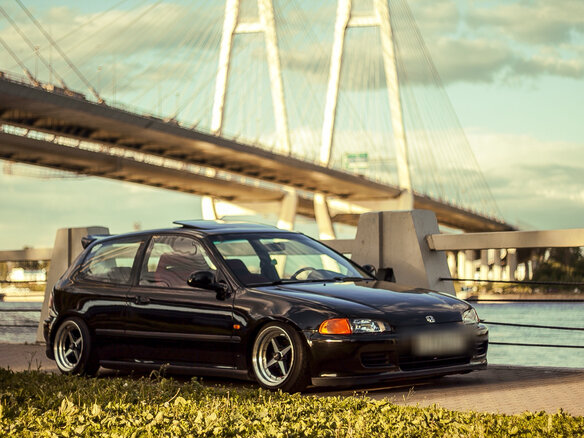 1992 Honda Civic V, чёрный