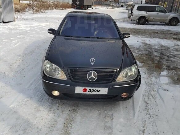 2004 Mercedes-Benz S-Класс 430 Long IV (W220) Рестайлинг, чёрный, 650000 рублей
