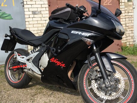 2007 Kawasaki ER-6F (Ninja 650R), чёрный, 390000 рублей, вид 2