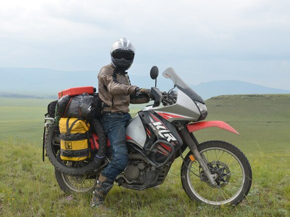 2008 Kawasaki KLR 650, красный - вид 1