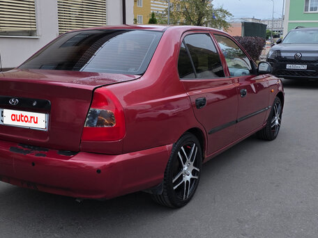 2003 Hyundai Accent ТагАЗ II, красный, 254000 рублей, вид 3