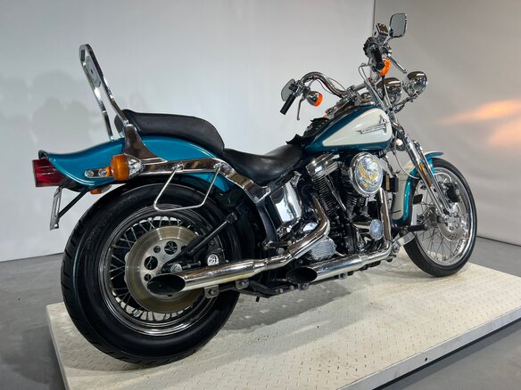 1990 Harley-Davidson Springer Softail, голубой - вид 6
