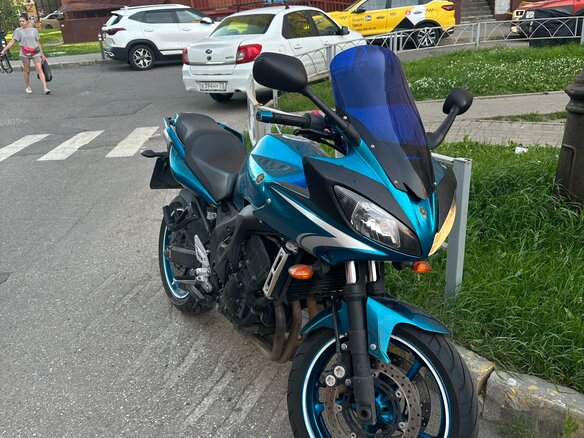 2009 Yamaha FZ6, синий, 450000 рублей