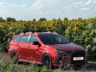 2018 Lada (ВАЗ) Vesta SW I, красный, 700000 рублей, вид 4