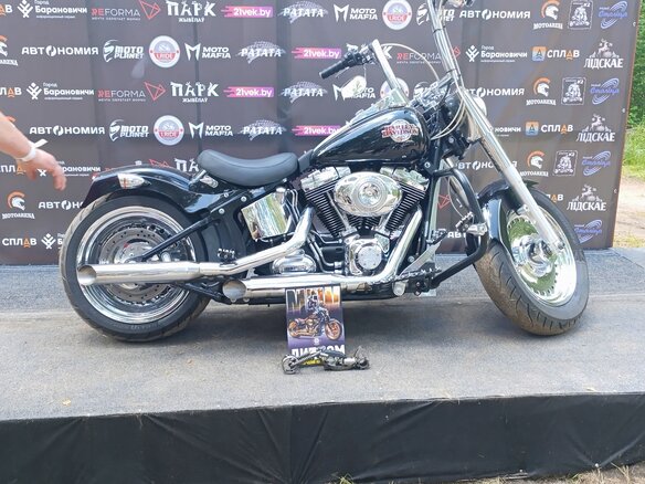 2009 Harley-Davidson Fat Boy, чёрный, 800000 рублей - вид 1