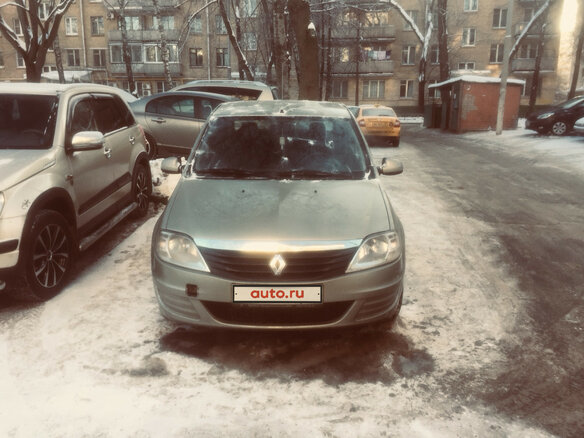 2013 Renault Logan I Рестайлинг, бежевый - вид 1