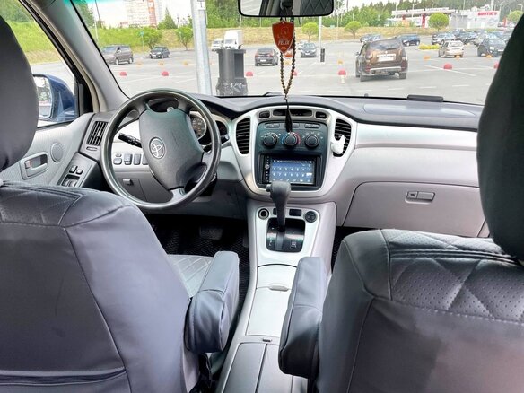 2004 Toyota Highlander I (XU20) Рестайлинг, синий, 770000 рублей - вид 12
