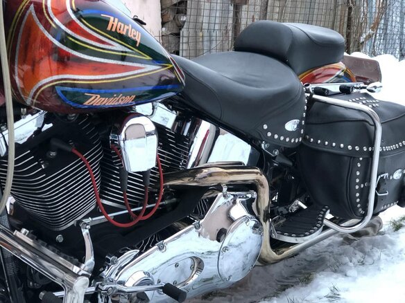 2004 Harley-Davidson Softail Custom, красный, 1188668 рублей - вид 26