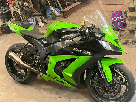 2013 Kawasaki ZX-10R Ninja, зелёный, 1250000 рублей, вид 3