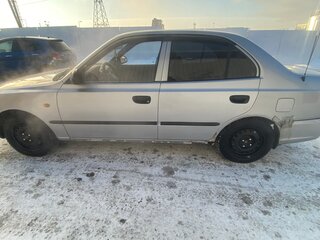 2003 Hyundai Accent ТагАЗ II, серебристый, 212000 рублей, вид 5