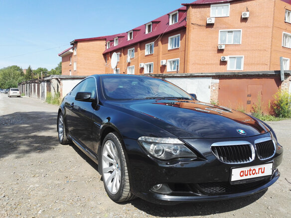 2008 BMW 6 серии 630i II (E63/E64) Рестайлинг, чёрный, 1950000 рублей - вид 1