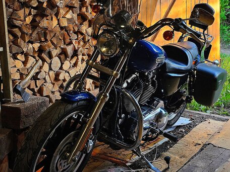 2009 Harley-Davidson Sportster 1200, синий, 600000 рублей, вид 1