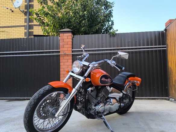 1996 Yamaha XVS400 Drag Star, оранжевый, 335000 рублей - вид 1