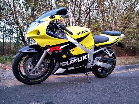 2002 Suzuki GSX-R 600, жёлтый, 480000 рублей, вид 2