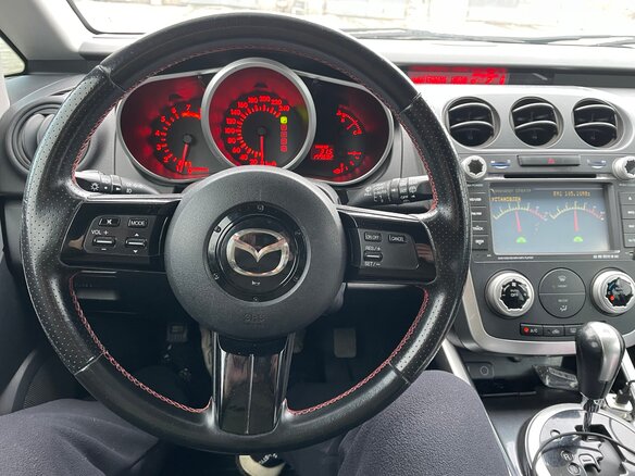 2008 Mazda CX-7 I, синий, 1050000 рублей - вид 11