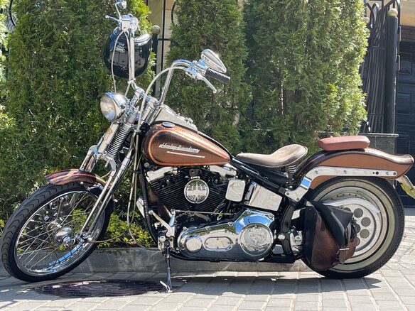 1991 Harley-Davidson Springer Softail, коричневый, 1500000 рублей - вид 6