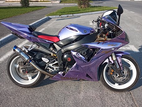 2002 Yamaha YZF-R1, фиолетовый, 550000 рублей, вид 5
